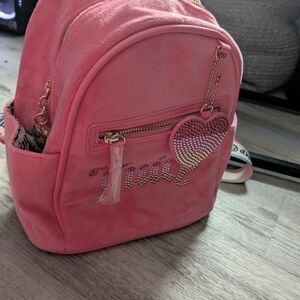 Juicy Couture Pink Backpack with Heart Charm